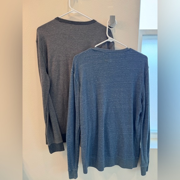 Men’s Crewneck Sweaters Grey and Blue - Picture 2 of 4